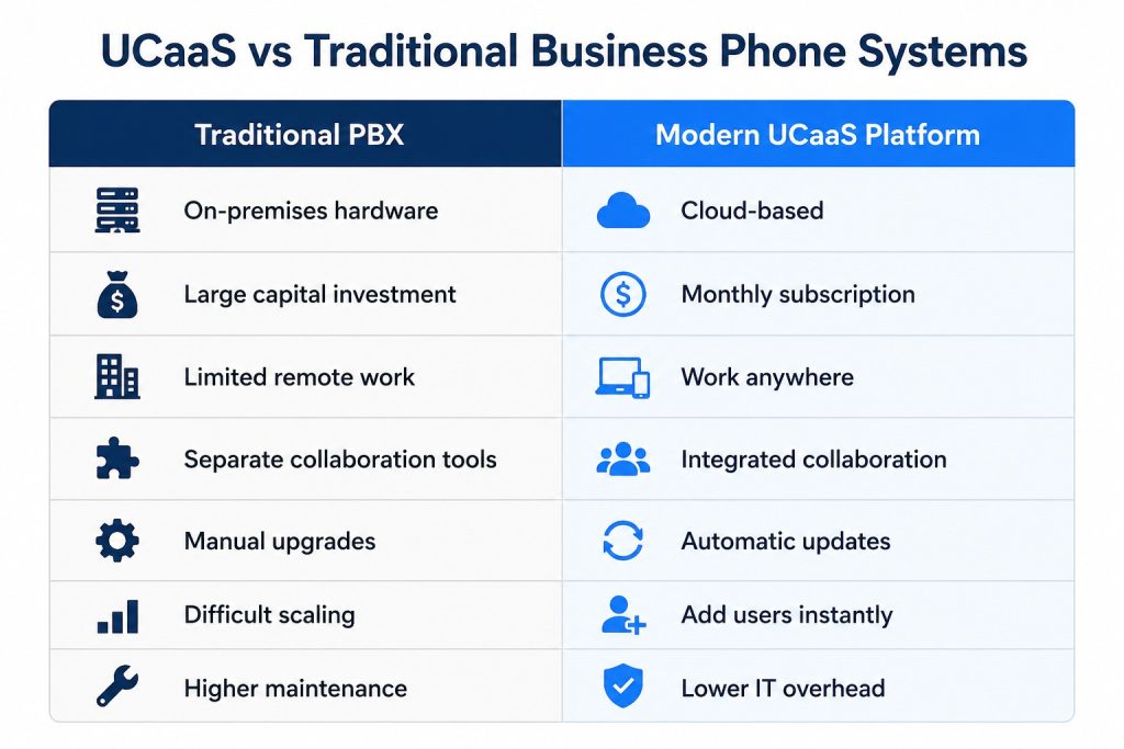 UCaaS vs Traditional Business phone Systems